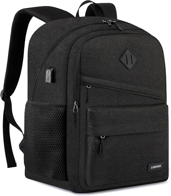 School Backpack for Teens Boys, 15.6 Inch Laptop Backpack by LIBENED