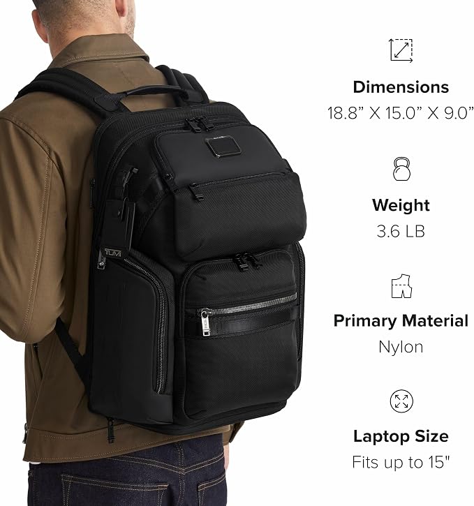 TUMI - Alpha Bravo Nomadic Backpack - Men's Durable Carry On Bag - 18.8" X - Image 10