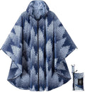 Rain Poncho Jacket Coat Hooded Zipper Style by salamra