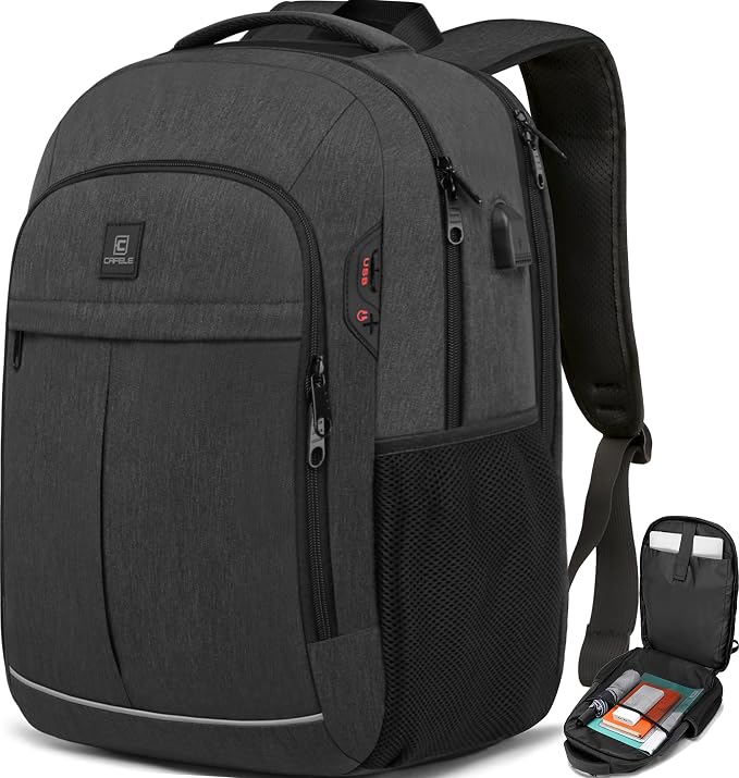 17.3 Inch Laptop Backpack, School Backpack, Large TSA Travel Carry on Backpack by Cafelezx