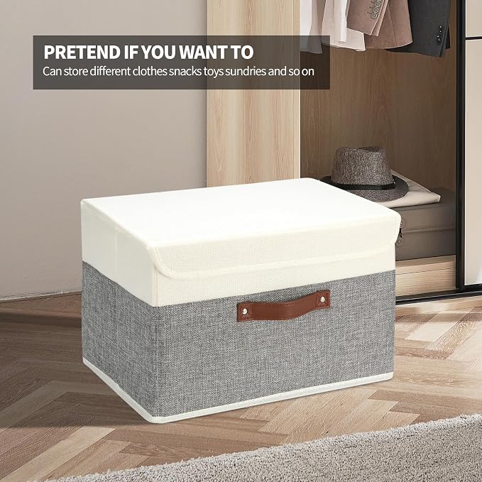 8 Pack Storage Bins Foldable Storage Boxes Fabric Storage Box - Image 4