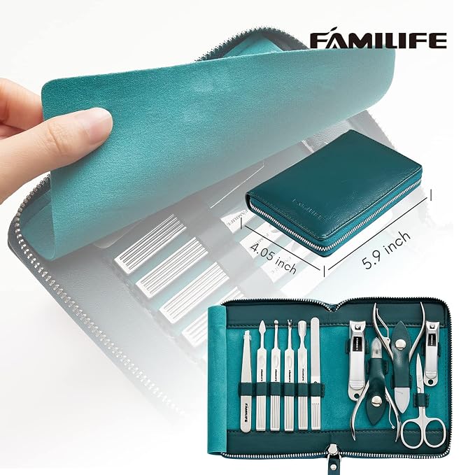 FAMILIFE Nail Kit, Professional Manicure Set Manicure Kit, 11 in 1 Stainless - Image 6