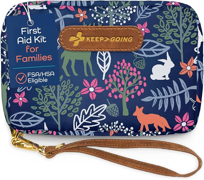 KeepGoing Travel First Aid Kit for Kids – 130 Pc. for Car, Diaper Bag & Backpack by KEEP%3EGOING