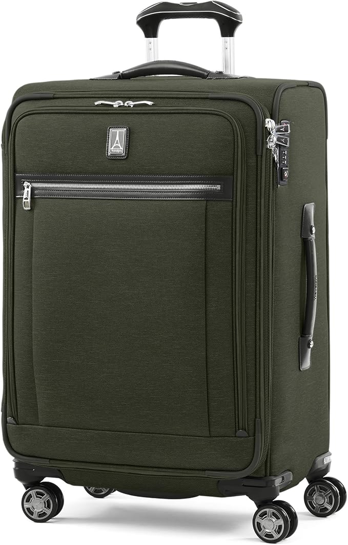 Travelpro Platinum Elite Softside Expandable Checked Luggage, 8 Wheel Spinner by Travelpro