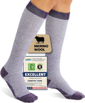 Merino Wool Compression Socks for Women Men, 15-20 mmHg Knee High Socks for by Unknown
