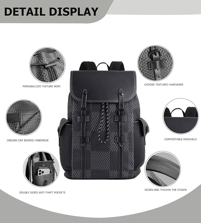 KingTo Laptop Backpack for Men Luxury Anti-Theft Travel Backpack Casual - Image 5