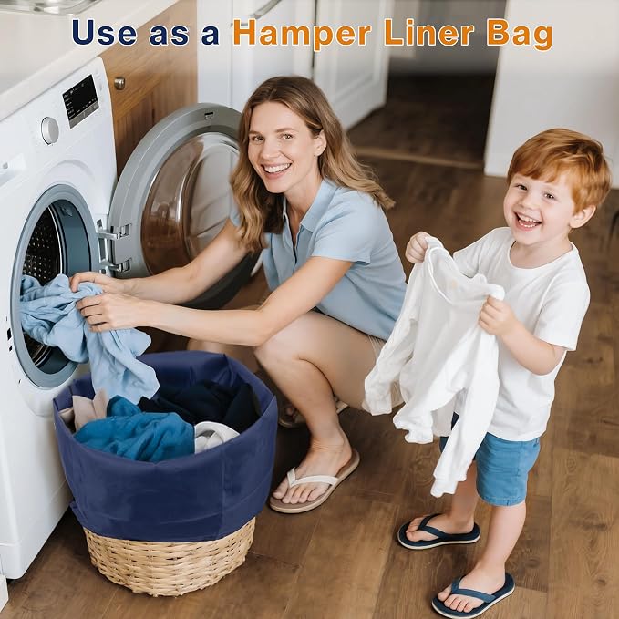 2-Pack Backpack Laundry Bags, Heavy Duty Laundry Bag Backpacks - Image 4