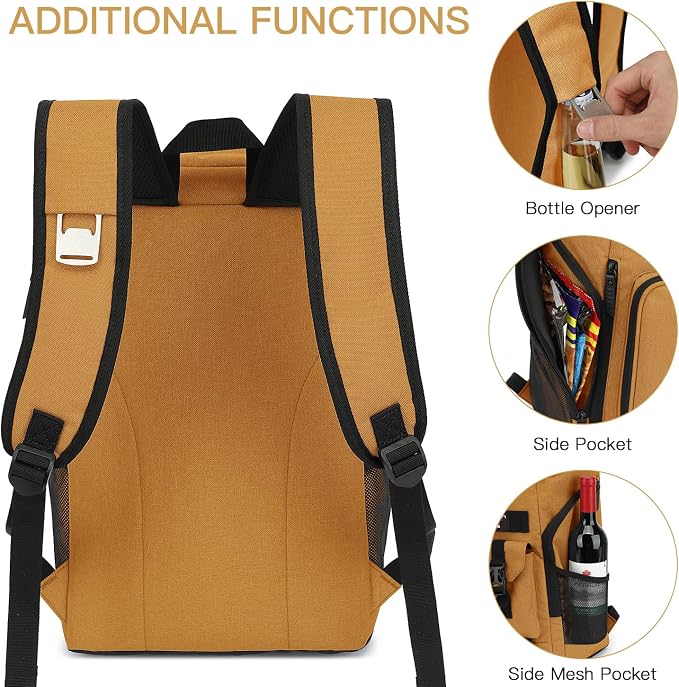 TUGUAN Cooler Backpack 36 Cans Insulated Leak Proof Lightweight Lunch Backpack - Image 5