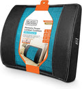 BLACK+DECKER Cooling Gel Lumbar Memory Foam Cushion – Ergonomic Back Support by BLACKDECKER
