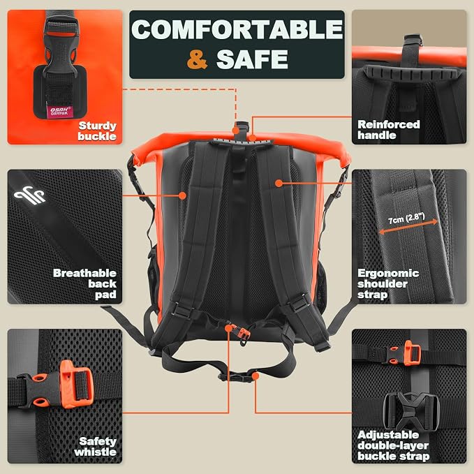 Waterproof Backpack Dry Bag 35L/55L/85L – Heavy Duty Roll-Top Hiking Backpack - Image 4