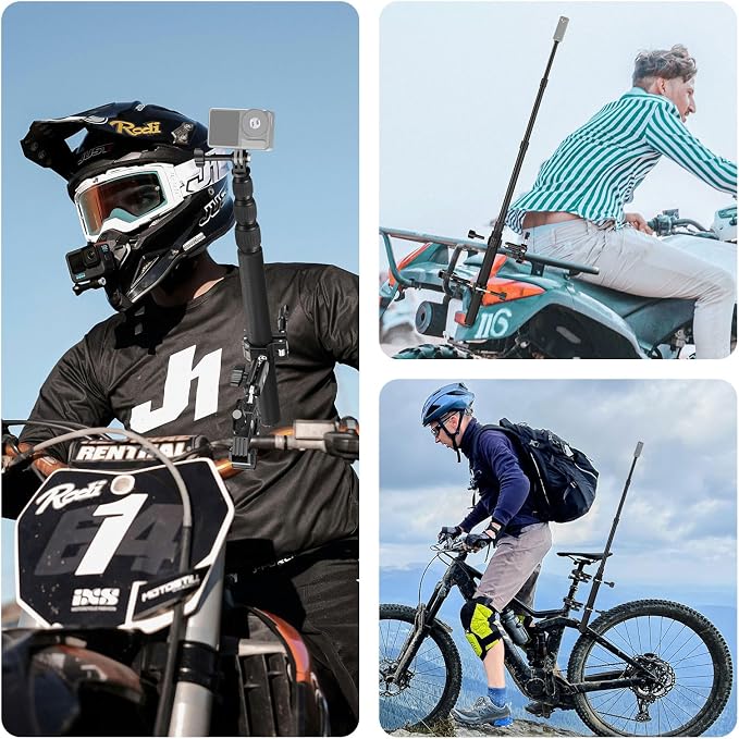 NEEWER Motorcycle Camera Mount Kit, Bicycle Handlebar Invisible Selfie Stick - Image 7