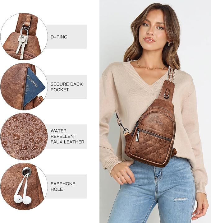 Sling Bag For Women Fanny Pack Crossbody Travel Shoulder Belt Bags Tote - Image 5