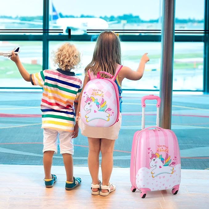HONEY JOY Kids Luggage, Lightweight Toddler Girls Suitcase, Durable ABS - Image 2