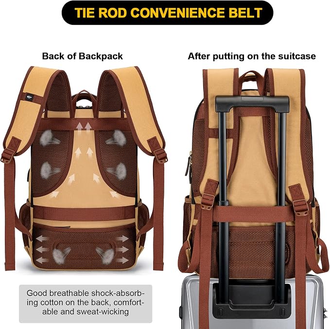 Tzowla Canvas Laptop Backpack, Bag - Image 6