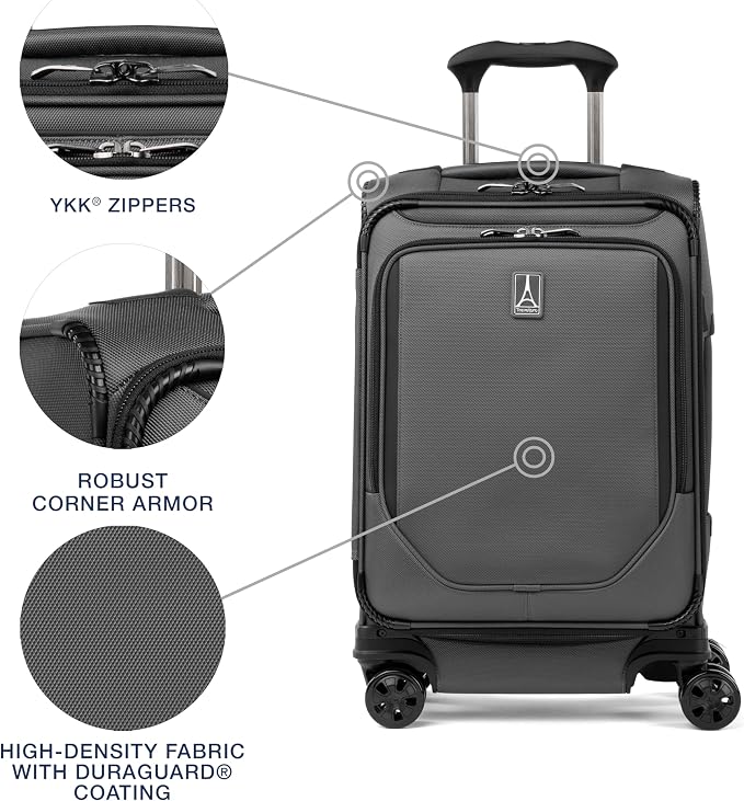 Travelpro Crew Classic Lightweight Softside Expandable Carry on Luggage - Image 5