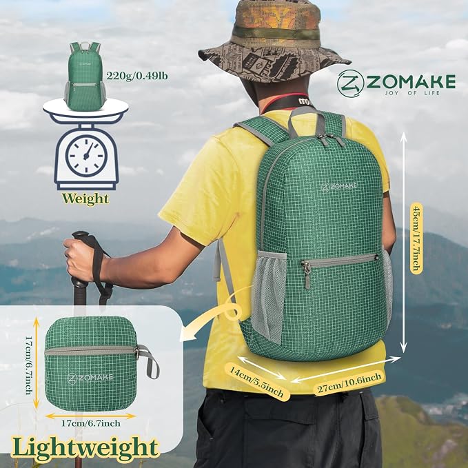 ZOMAKE Ultra Lightweight Hiking Backpack 20L - Image 2