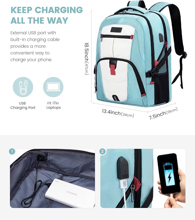LOVEVOOK Travel Laptop Backpack Waterproof Anti Theft Backpack - Image 3