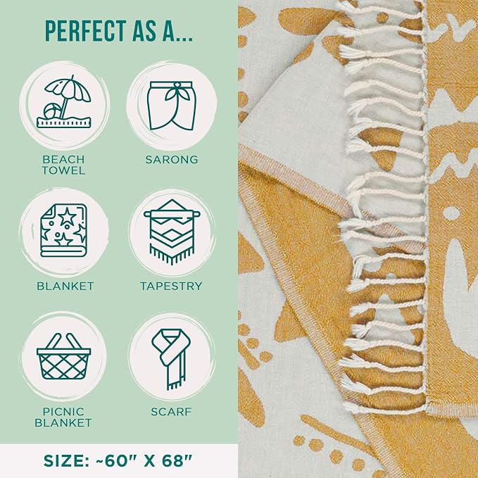 Sand Cloud Large Turkish Beach Towel - Image 3