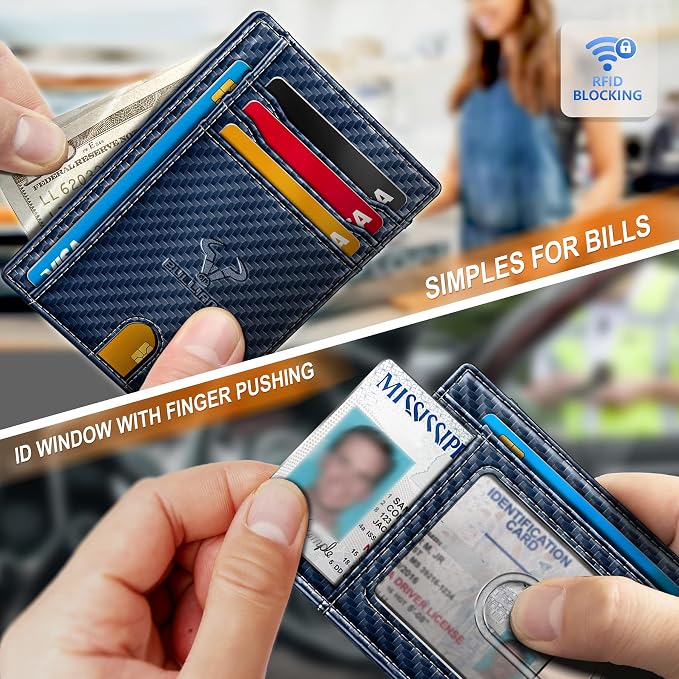 BULLIANT Slim Wallet, Skinny Minimal Thin Front Pocket Wallet Card Holder - Image 4