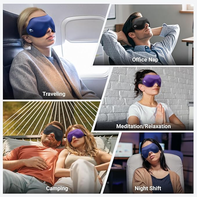 Eye Masks for Sleep Light Blocking: Lightweight 3D Contoured Eye Mask for Lash - Image 8