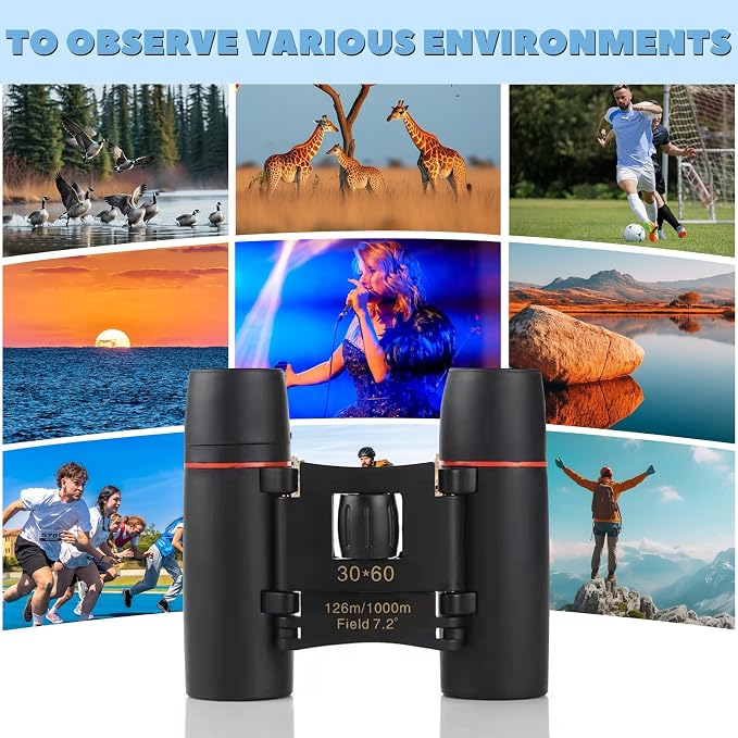 Binoculars for Adults Compact Mini Folding Waterproof Binoculars - Image 4