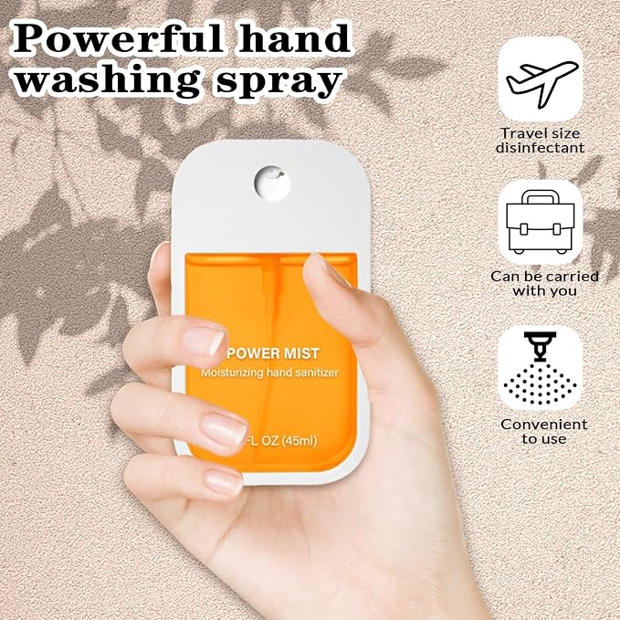 Power Mist Hydrating Hand Sanitizer Spray, Portable Travel-Size Hand Sanitizer - Image 2
