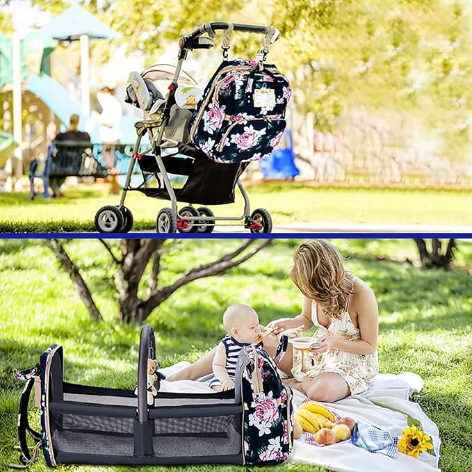Diaper Bag Backpack Waterproof Baby Bag Large Capacity Multifunction Nappy Bags - Image 8