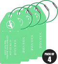 4 PCS Personalized Metal Luggage Tag – Personalized Engraved Suitcase Tag by Binphonesin