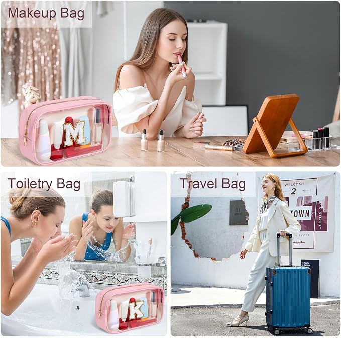 YOOLIFE Initial Make Up Bag Travel Toiletry Bag - Image 3