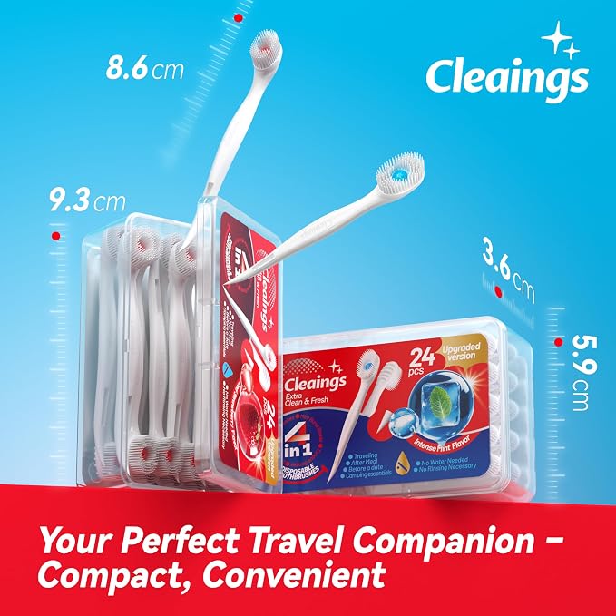 cleaings® Mini Disposable Toothbrush Set - Image 3