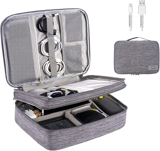 Electronics Organizer, OrgaWise Electronic Accessories Bag Travel Cable by OrgaWise