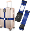 Luggage Straps, 2 Pack Adjustable Heavy Duty Cross Suitcase Straps by LUCKLISA