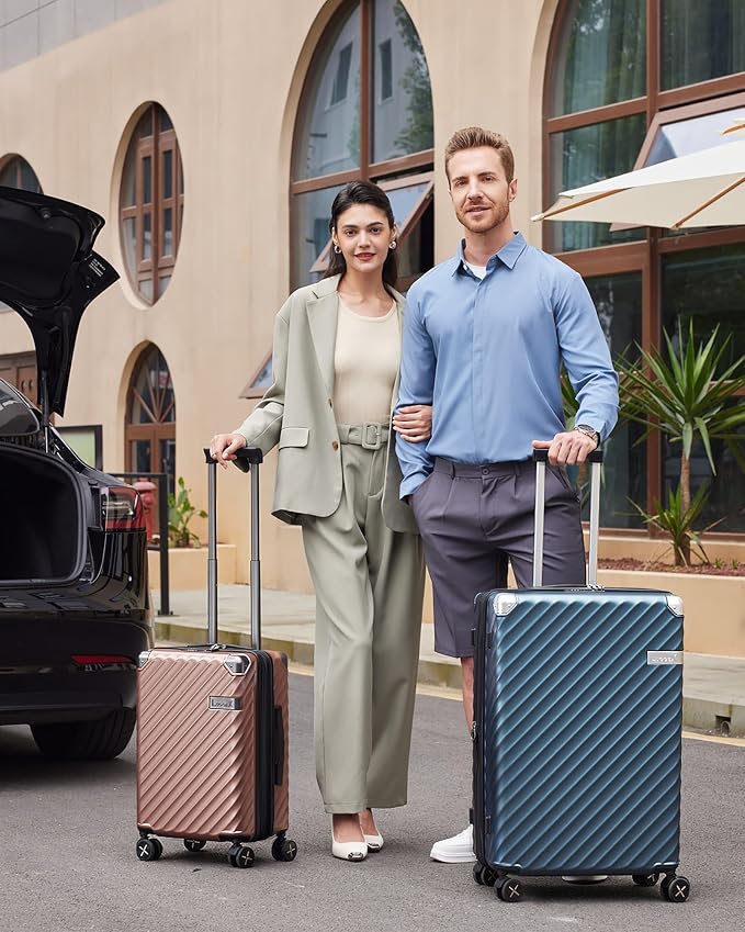 LUGGEX Luggage with Spinner Wheels, Polycarbonate Expandable Hard Shell Suitcase - Image 8