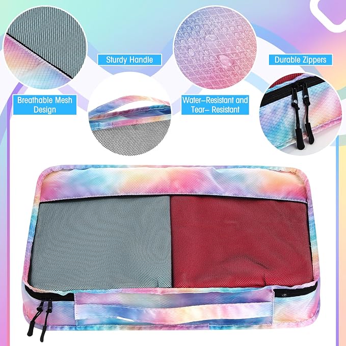 5 Pcs Packing Cubes for Suitcase Large Travel Cubes Carry on Luggage Organizer - Image 3