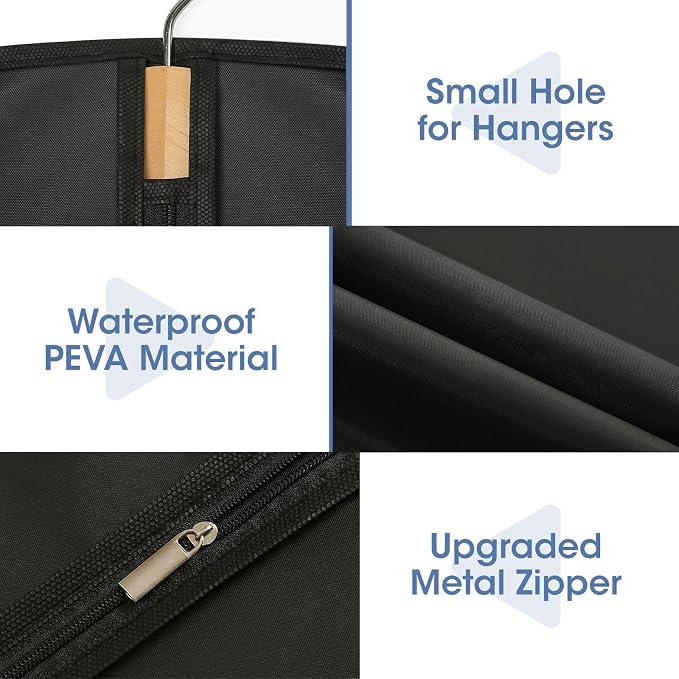 Dress Bags for Gowns, Dress Garment Bag, Uniforms（5 Packs） - Image 6