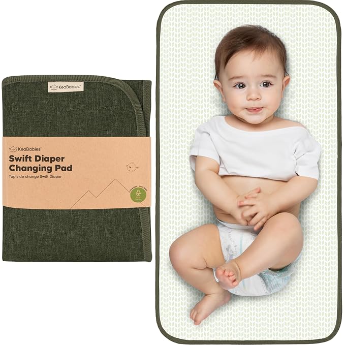 KeaBabies Portable Diaper Changing Pad, Easy Wipe Clean by KeaBabies