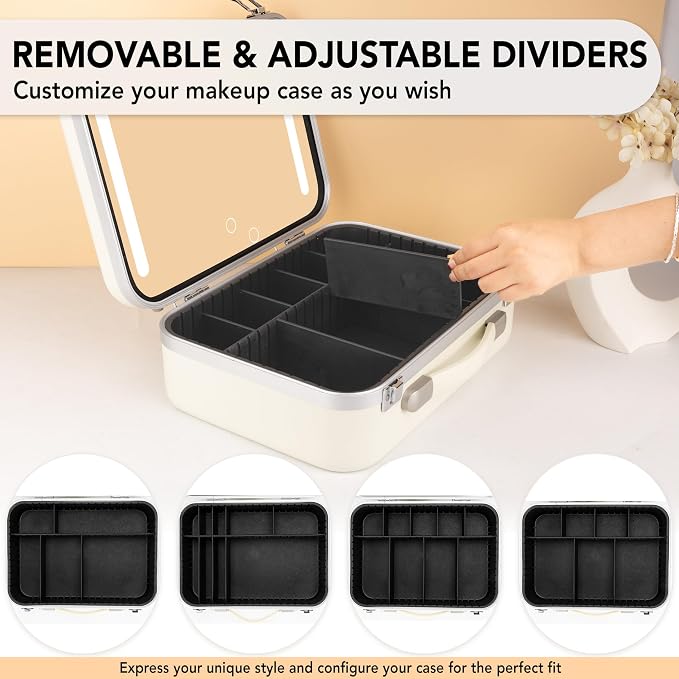 Lighted Makeup Case with Mirror - Image 6
