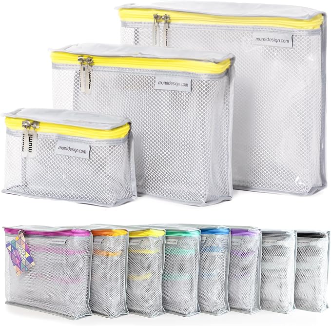 MUMI Travel Toiletry Bag Set of 3 – Clear TSA Approved Toiletry Bags by MUMI