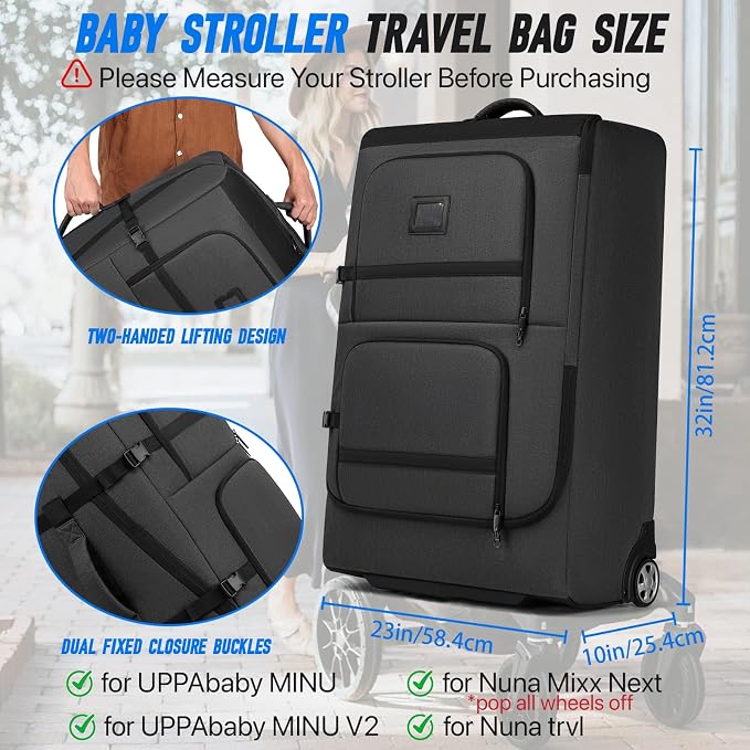 Padded Stroller Travel Bag - Image 4