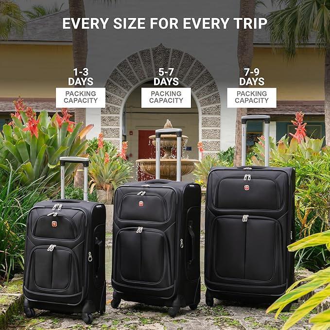 SwissGear Sion Softside Expandable Luggage, Checked-Medium 25-Inch - Image 6