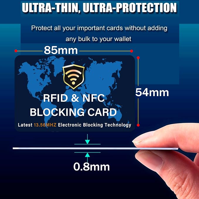 SaiTech IT 5 Pack RFID Blocking Card NFC Contactless Debit/Credit Card ATM - Image 2
