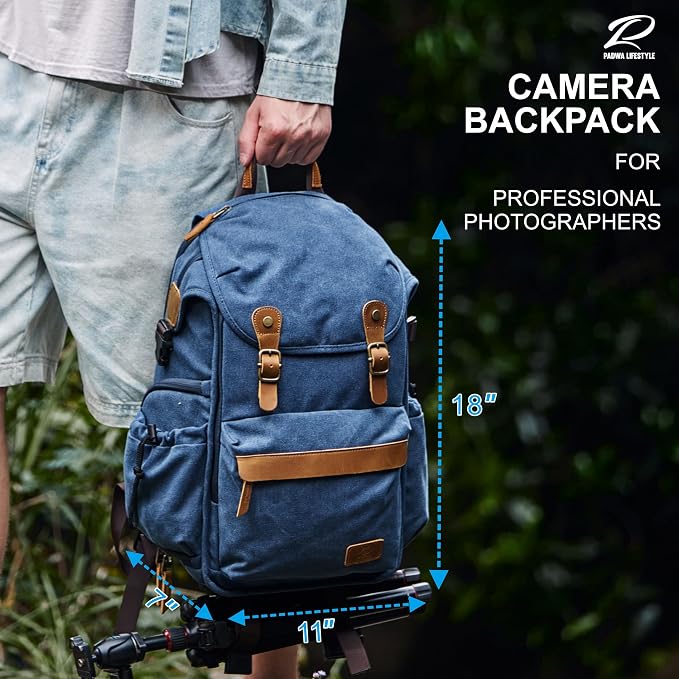 Padwa Lifestyle Blue Camera Backpack - Image 6