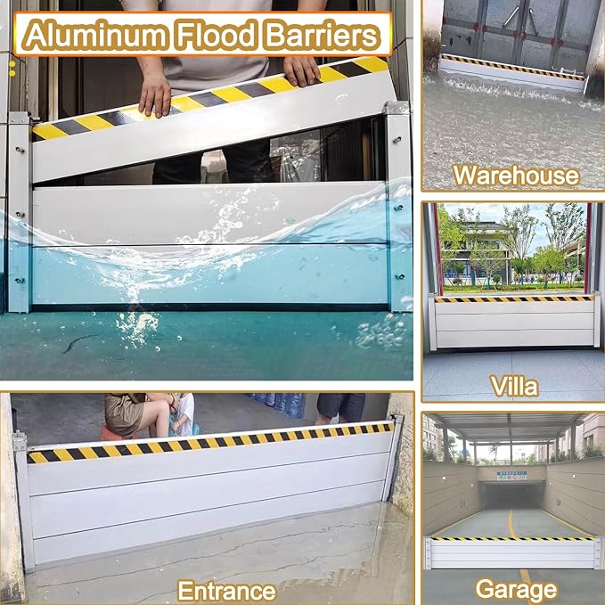 Reusable Flood Barrier, 3/4/5/6/7/8/9/10/11/12/13ft Long Heavy Duty Aluminum - Image 7