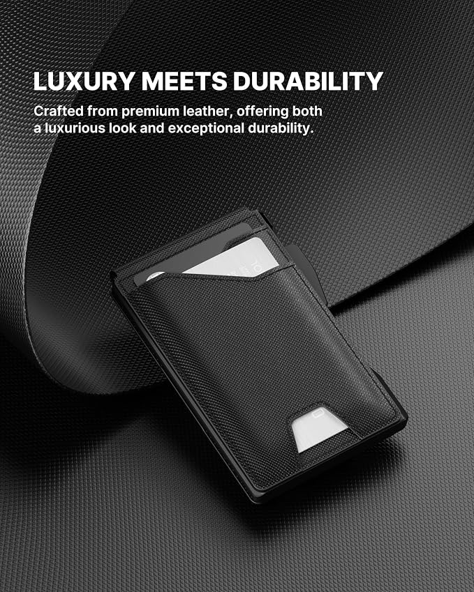 typecase Tactical Wallet for Men Card Holder: Pop Up Card Case, Genuine Leather - Image 5