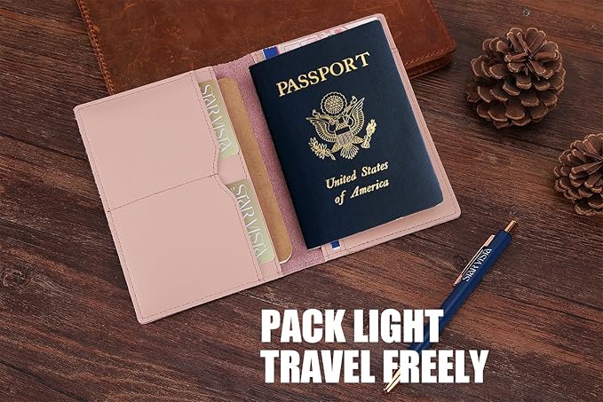 STAR VISTA Albatross Leather Travel Passport Holder, Minimalist Design - Image 5
