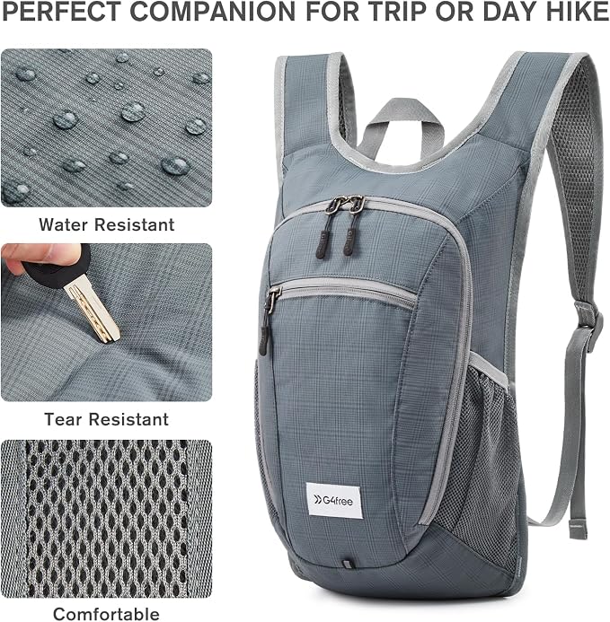 G4Free 10L/15L Hiking Backpack Lightweight Packable Hiking Daypack Small Travel - Image 4