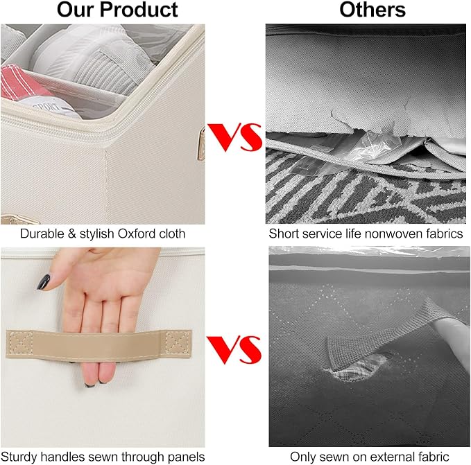 Shoe Organizer for Closet, Foldable Shoe Box - Image 3
