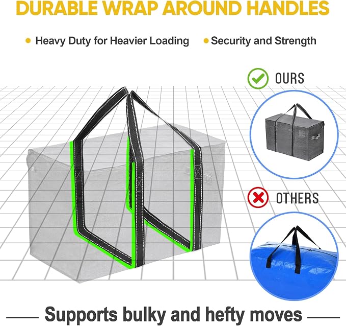VENO 8 Pack Moving Bags, Heavy Duty, Moving Boxes Alternative, Packing Storage - Image 5
