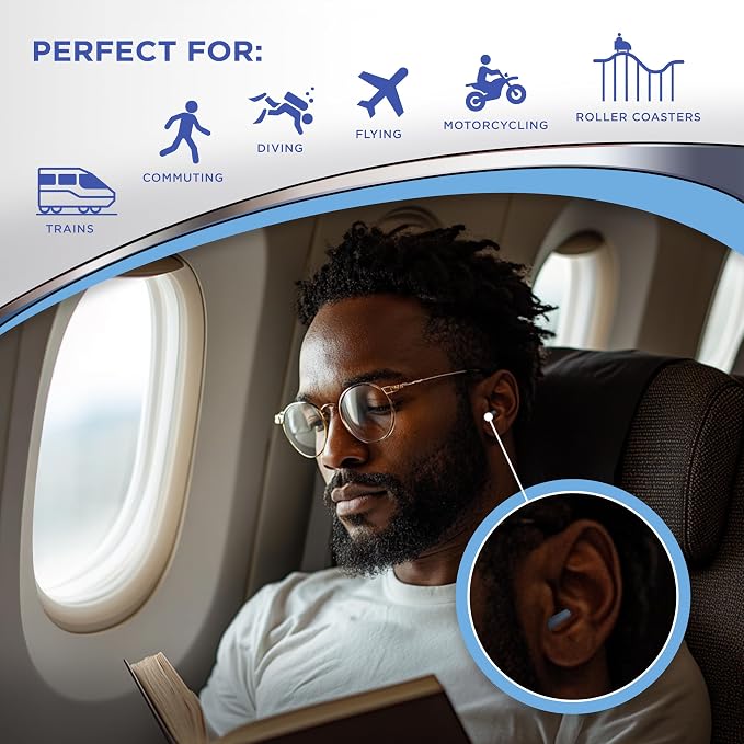 HEAROS AirPlugs Airline Pressure Reducing Earplugs, 1 Pair + Free Case - Image 5