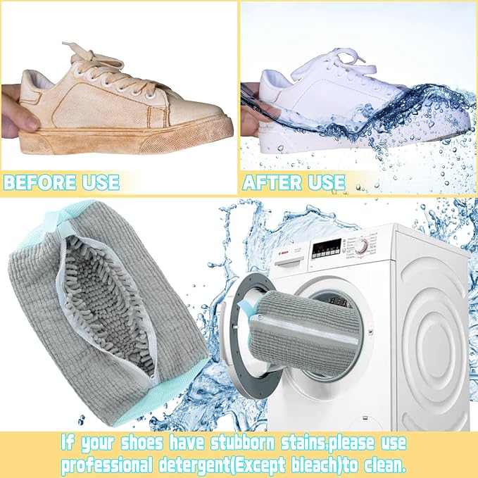 2PCS Shoe Washing Machine Bgs, Laundry Shoe Bags - Image 5